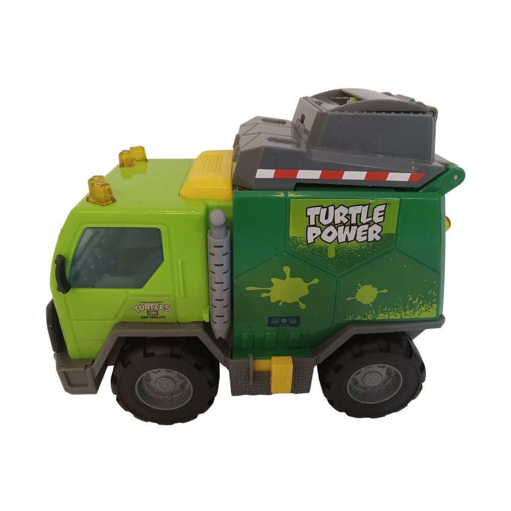 Funrise Thrash N Battle Garbage Truck Boys Green 2023 TMNT Sounds Light Up